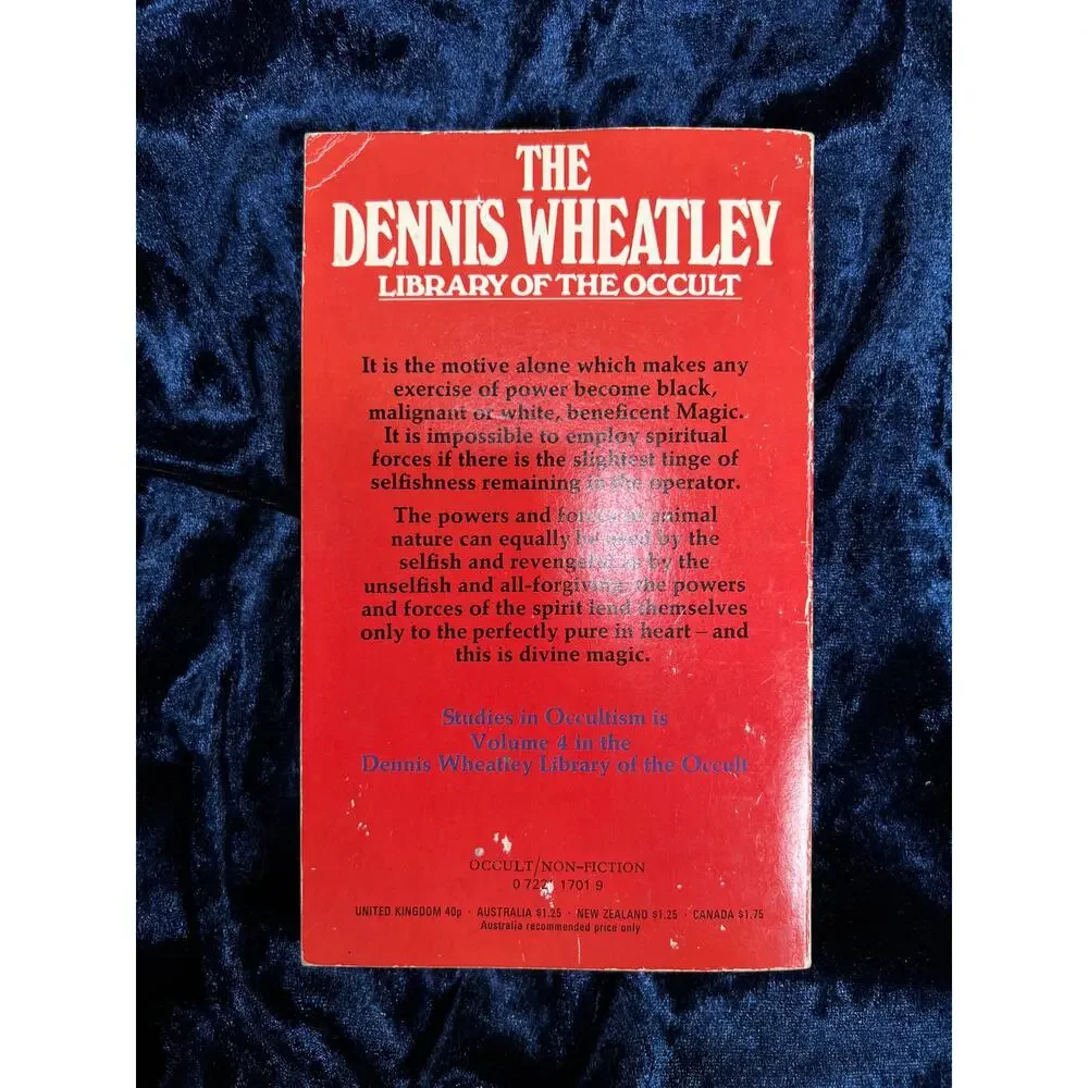 VTG 1974 Occult Book HP Blavatsky Studies in Occultism Dennis Wheatley Library